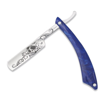 Břitva Albainox SKULL 14,7 cm MODRÁ